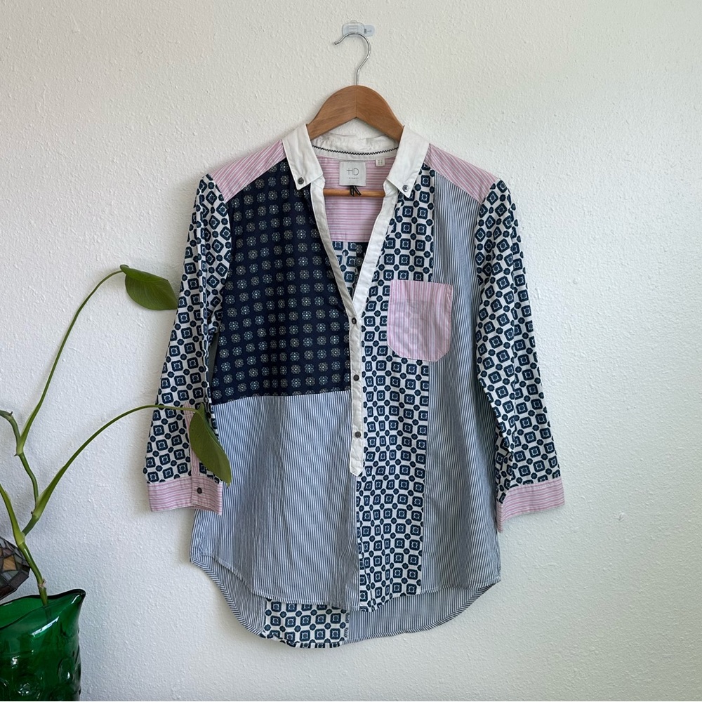 Anthropologie HD in Paris Patchwork Popover Oxford Shirt